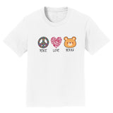 Peace Love Bears - Kids' Unisex T-Shirt