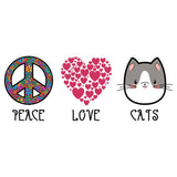 Peace Love Cats - Adult Unisex Long Sleeve T-Shirt