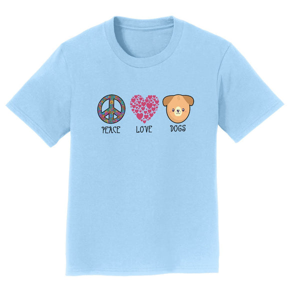 Parker Paws Store - Peace Love Dogs - Kids' Unisex T-Shirt