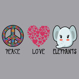 Peace Love Elephants - Kids' Unisex Hoodie Sweatshirt