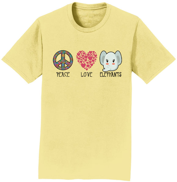 International Elephant Foundation - Peace Love Elephants - Adult Unisex T-Shirt