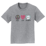 Peace Love Elephants - Kids' Unisex T-Shirt
