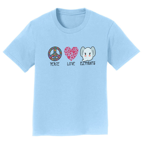 International Elephant Foundation - Peace Love Elephants - Kids' Unisex T-Shirt