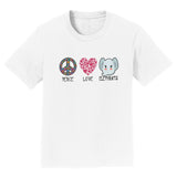 Peace Love Elephants - Kids' Unisex T-Shirt