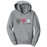 International Elephant Foundation - Peace Love Elephants - Kids' Unisex Hoodie Sweatshirt