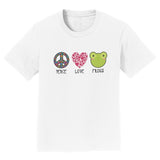 Peace Love Frogs - Kids' Unisex T-Shirt