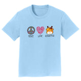 Peace Love Giraffes - Kids' Unisex T-Shirt