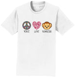 Peace Love Monkeys - Adult Unisex T-Shirt