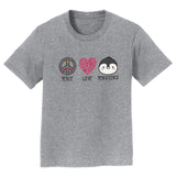 Peace Love Penguins - Kids' Unisex T-Shirt