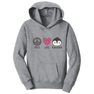 NEW Zoo & Adventure Park - Peace Love Penguins - Kids' Unisex Hoodie Sweatshirt