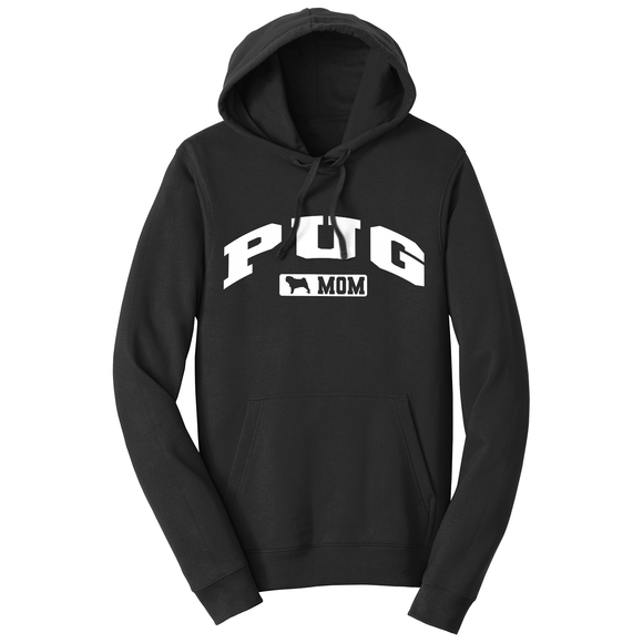 Parker Paws Store - Pug Mom - Sport Arch - Adult Unisex Hoodie Sweatshirt