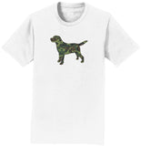 Labrador Silhouette Woodland Camouflage - Adult Unisex T-Shirt