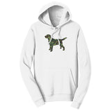 Labrador Silhouette Woodland Camouflage - Adult Unisex Hoodie Sweatshirt
