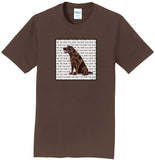 Chocolate Lab Love Text - Adult Unisex T-Shirt