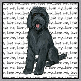Black Labradoodle Love - Adult Unisex Hoodie Sweatshirt
